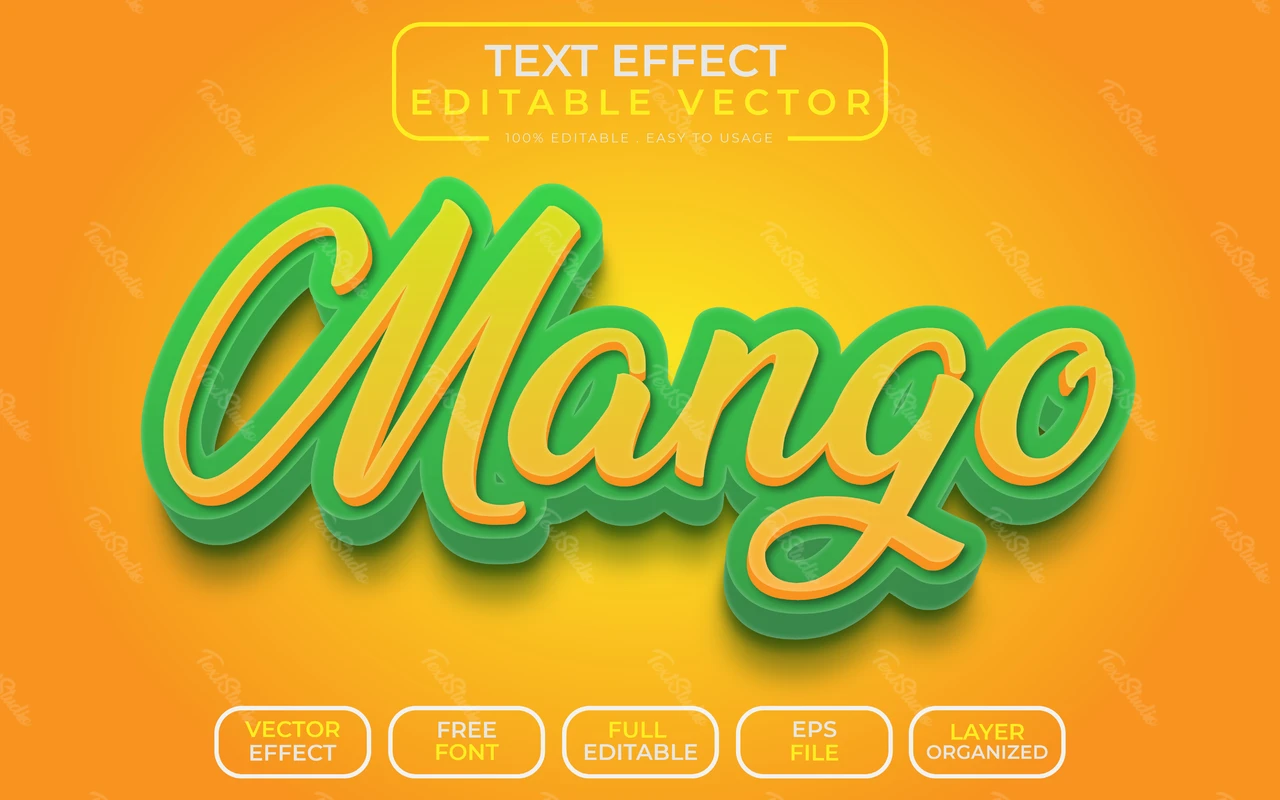 Efecto de texto Mango