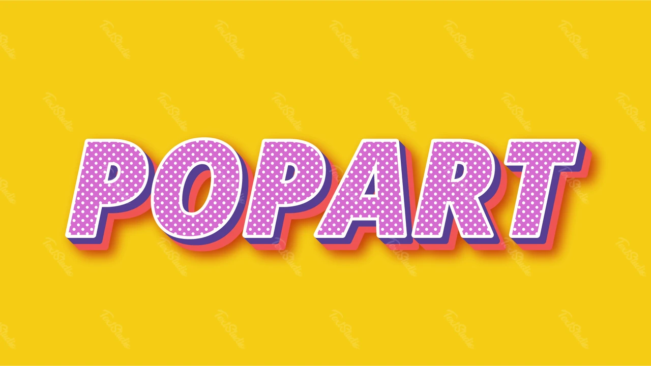 Efecto de texto vibrante de estilo pop art