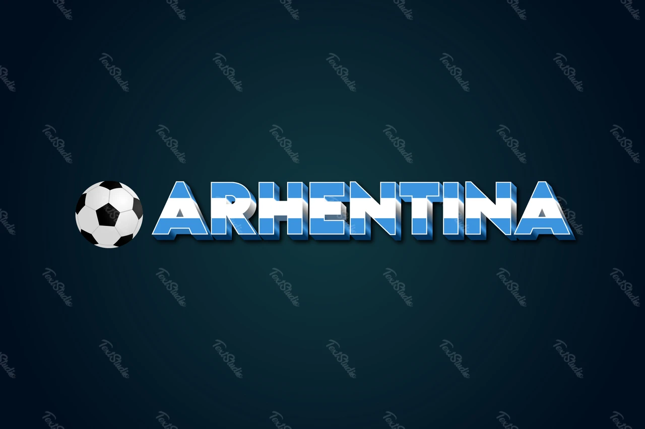 Effet de texte sur le drapeau argentin