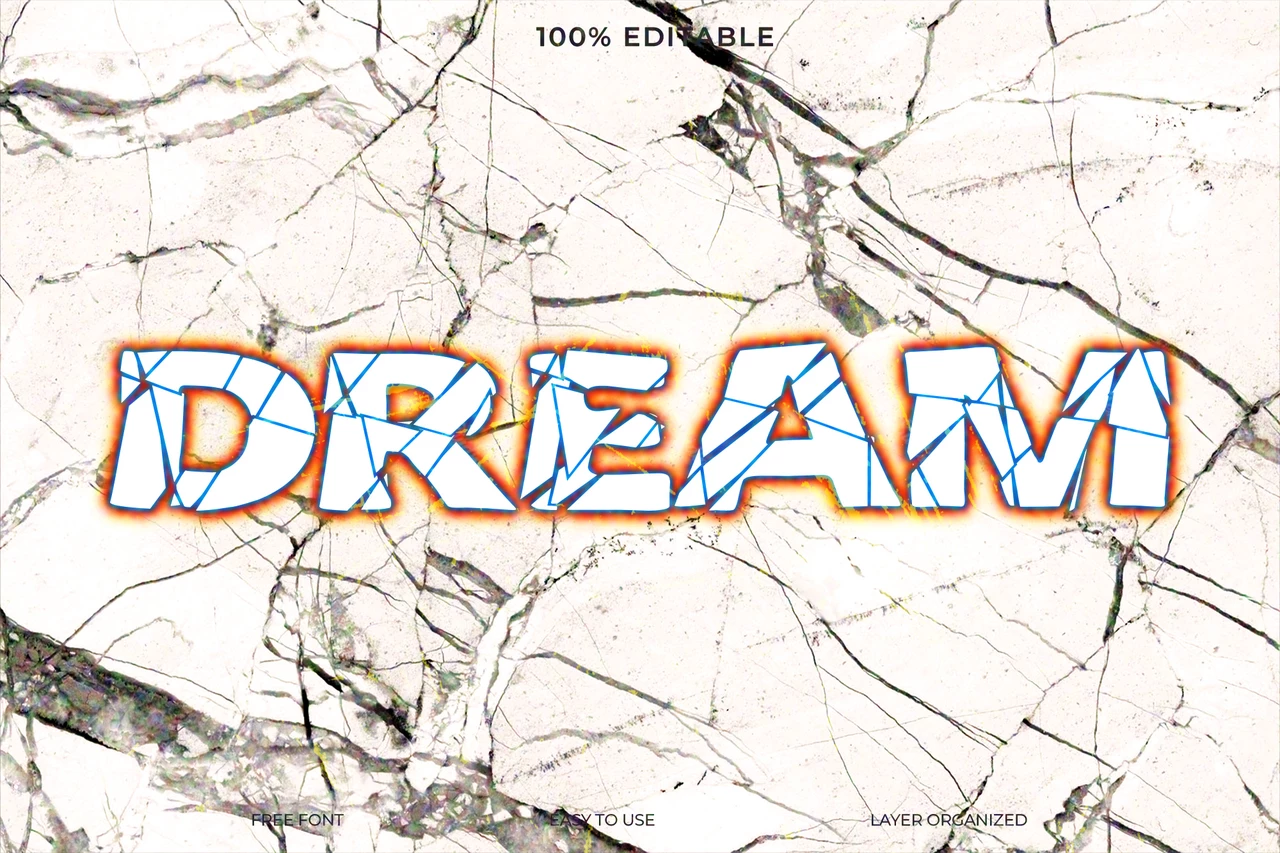 Efecto de texto Dream font style