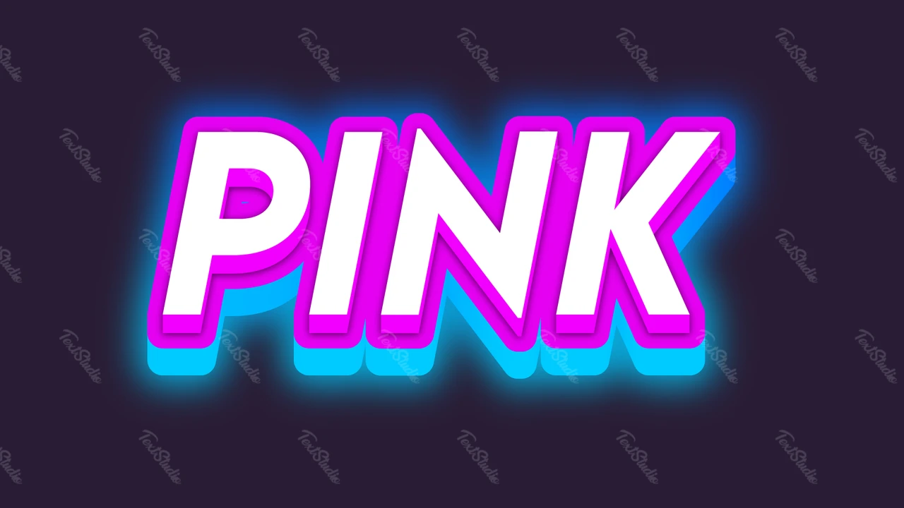 Efecto texto rosa azulado