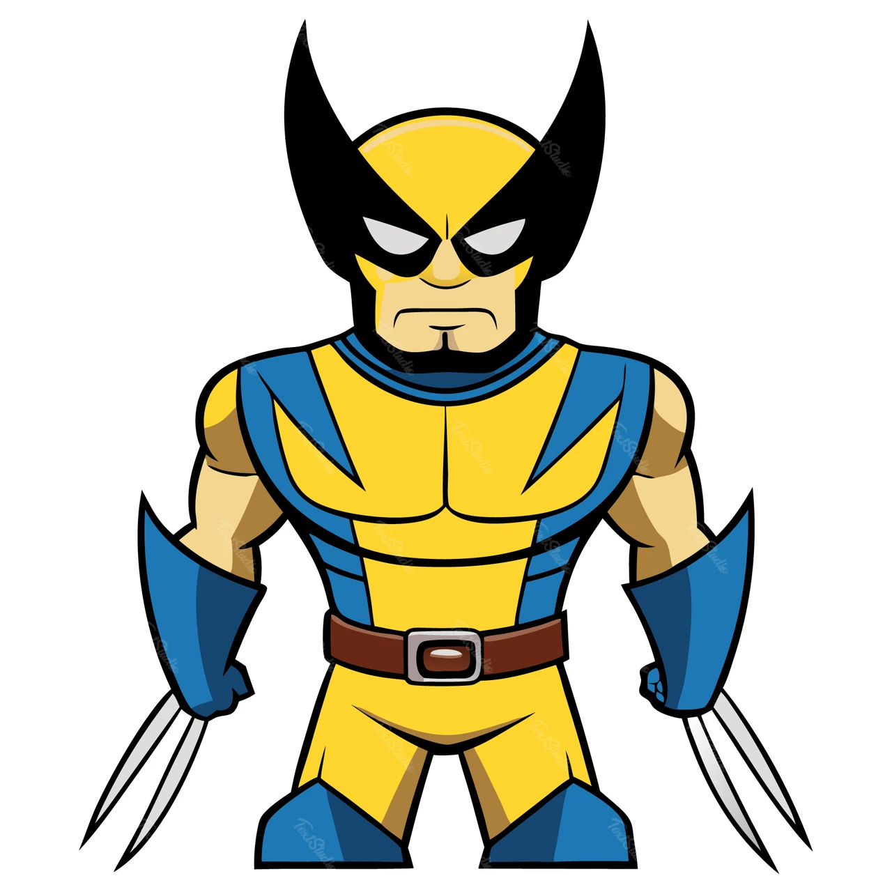 Cartoon Superhero Character Illustration
