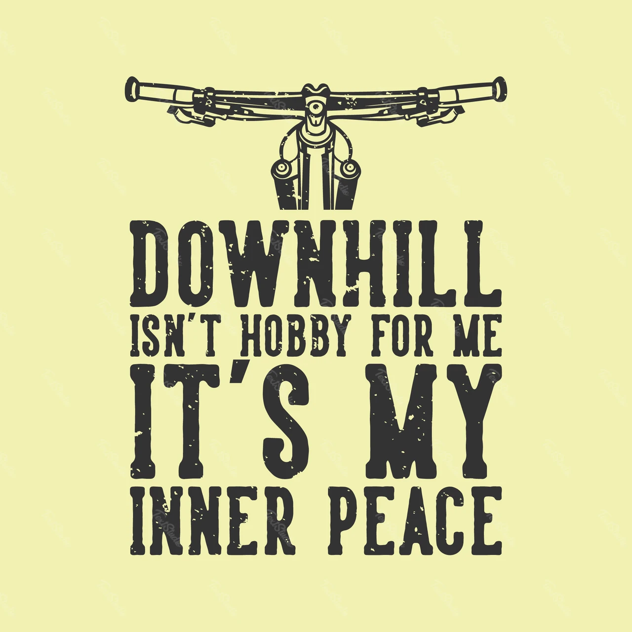 Vintage-Typografie mit Fahrrad-Illustration