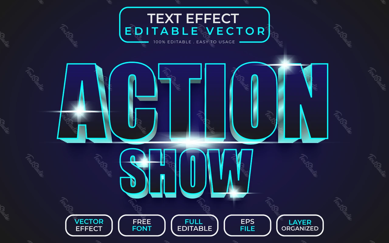 Action Show Text Effect