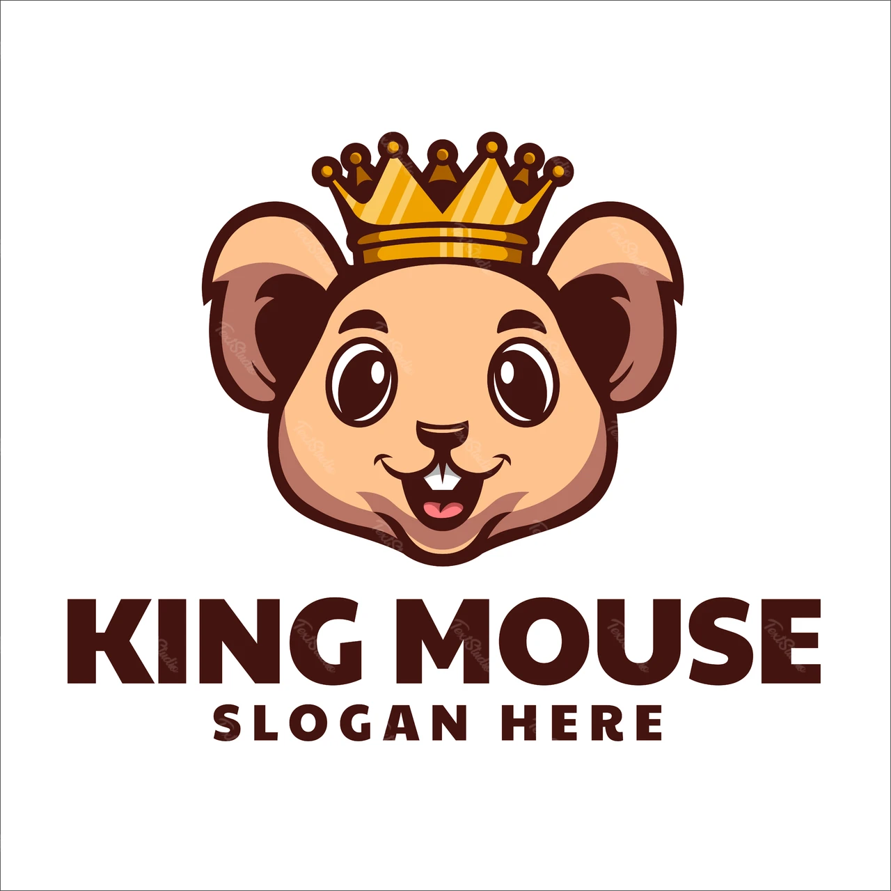 Cartoon Mascot Logo Design for King Mouse