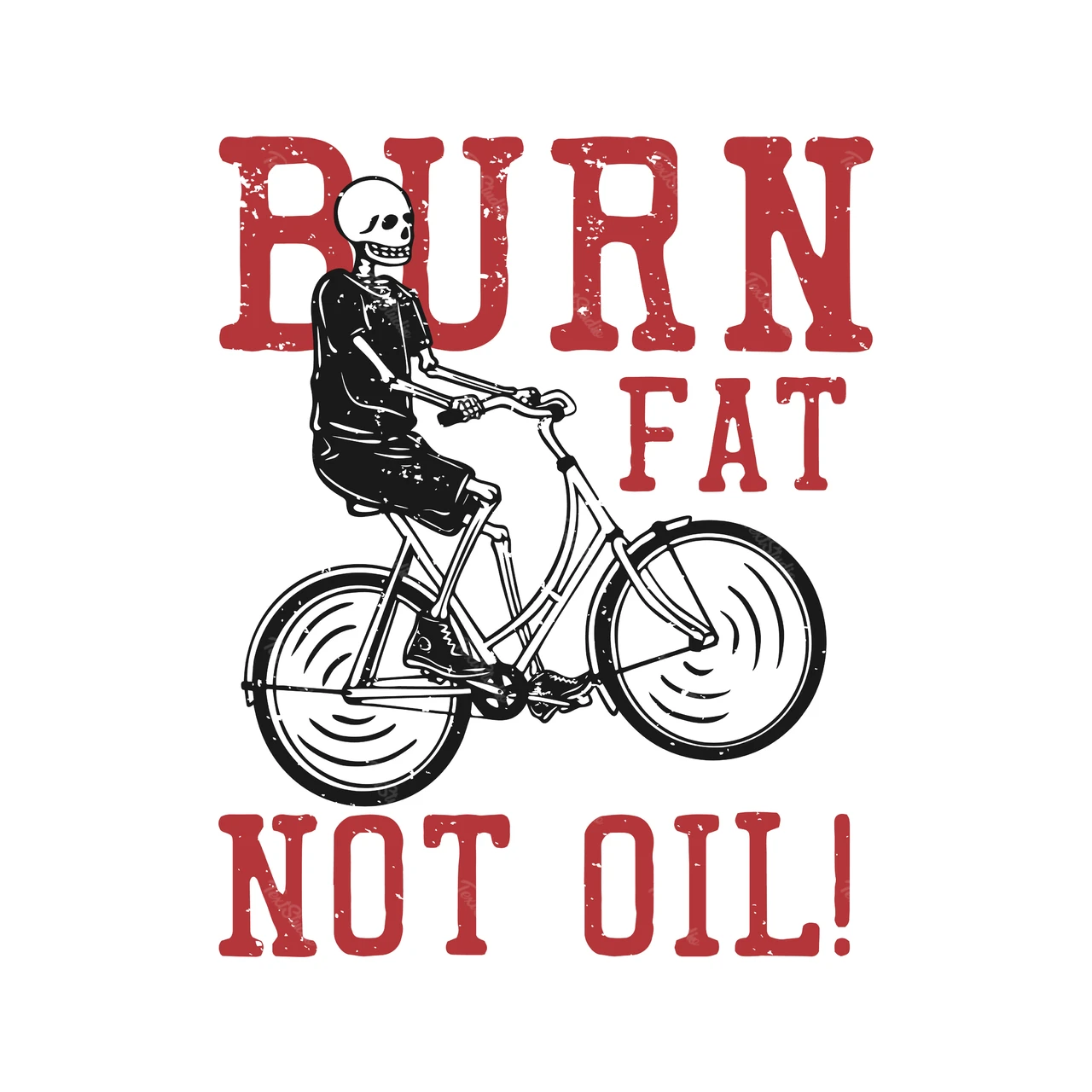 Vintage Bicycle Skeleton Illustration