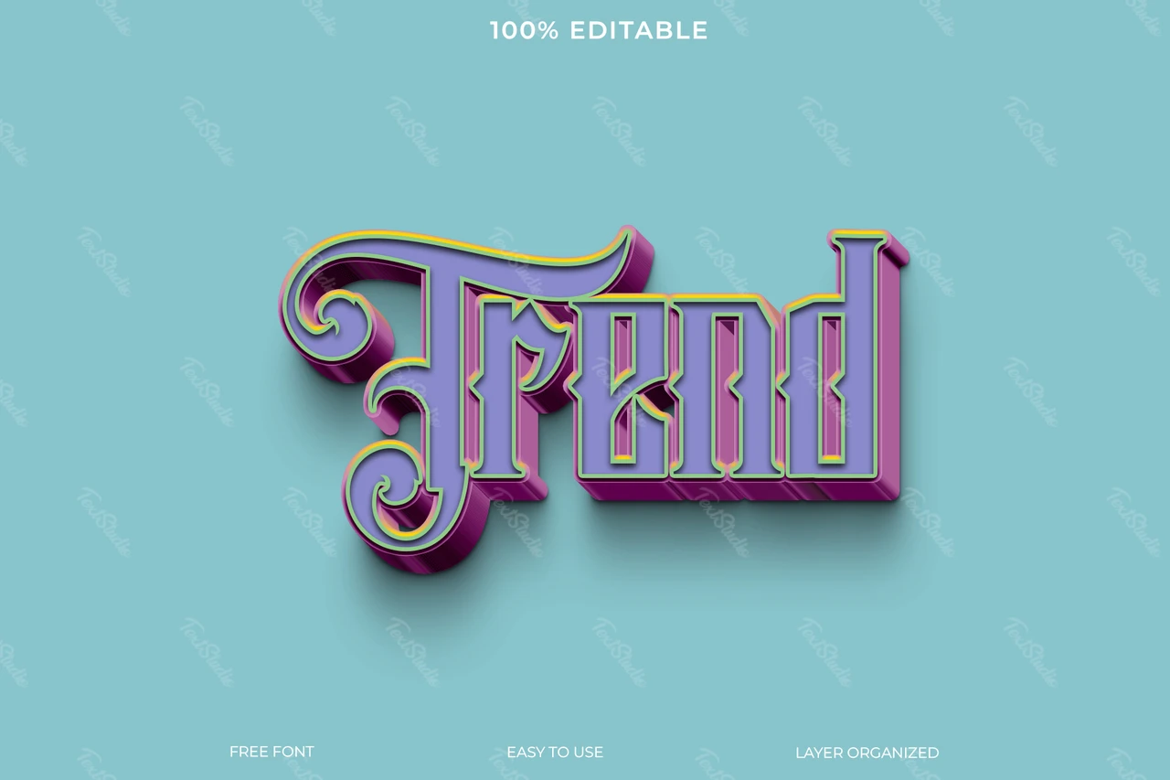 Trend Text Style Effect