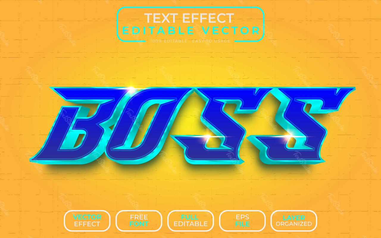 Boss tekst effect