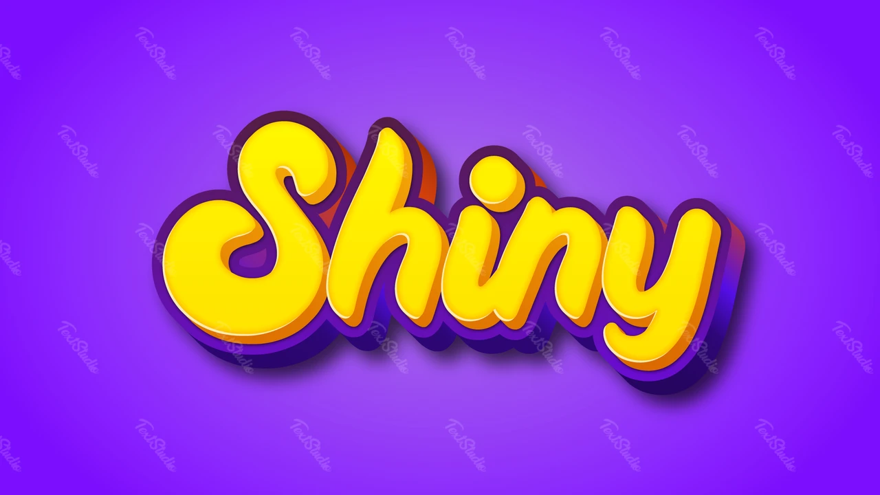 Efeito de texto 3d brilhante