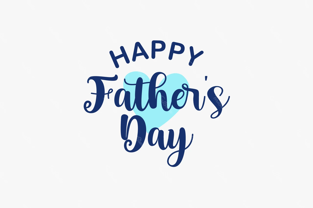 Texto editável de coração azul de feliz dia dos pais