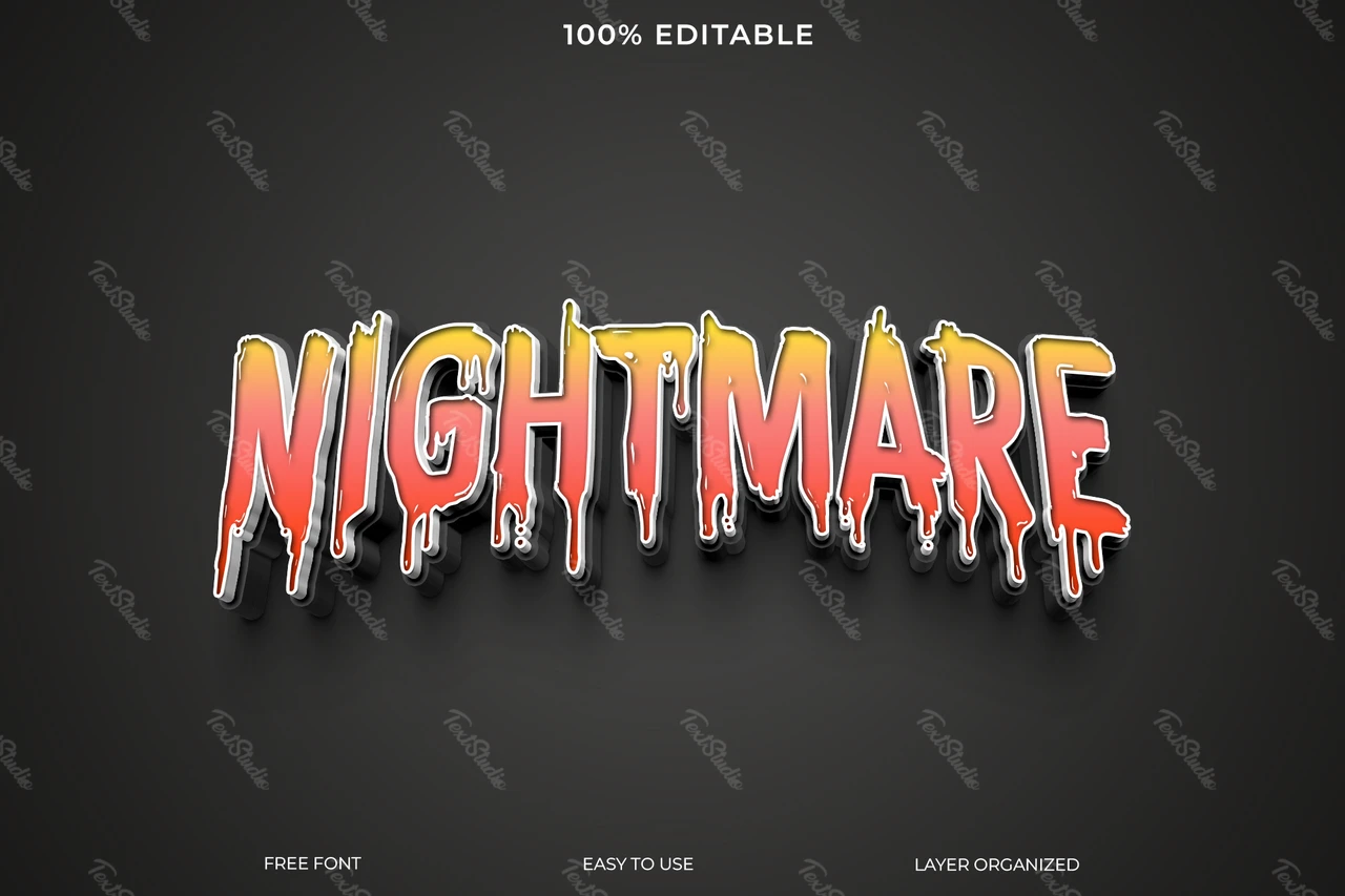Nightmare Text Style Effect