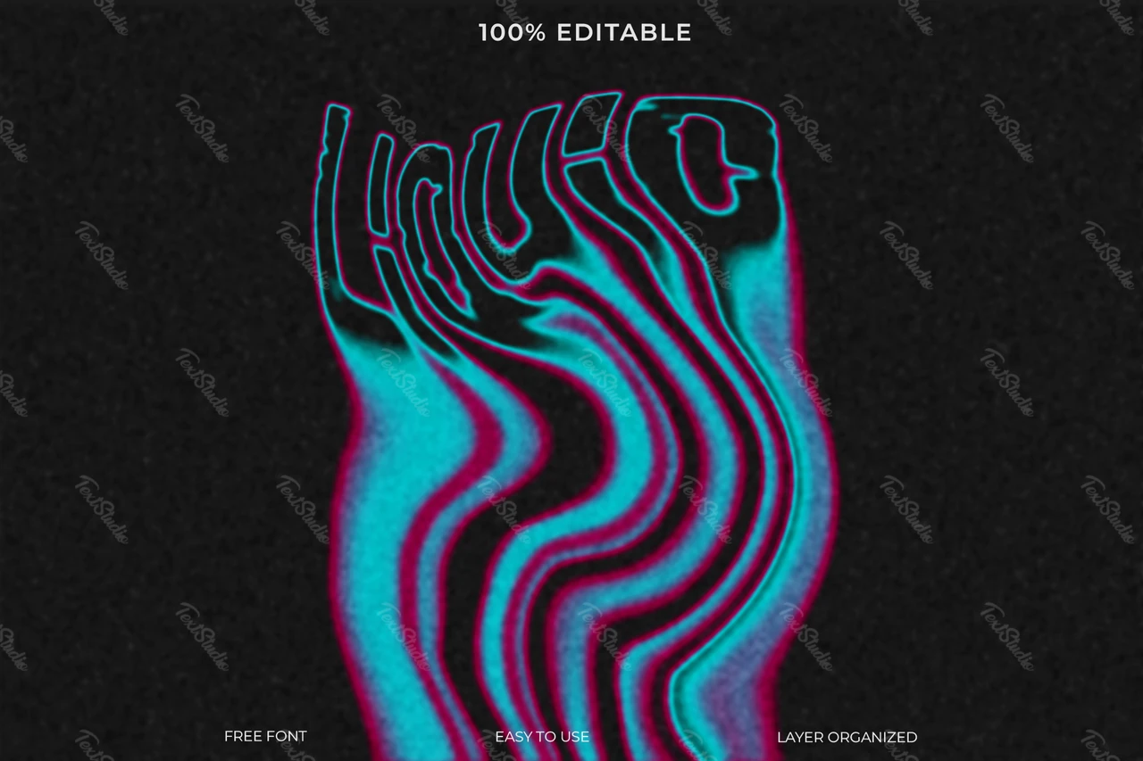 Efeito de estilo de texto líquido