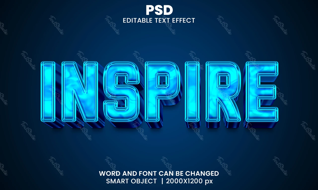 Текстовый эффект Inspire
