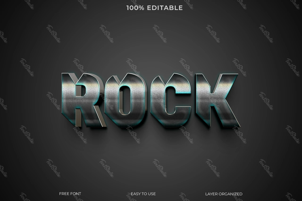 Effetto stile testo rock