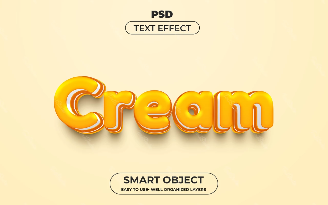 Cream Candy 3D Text Effect