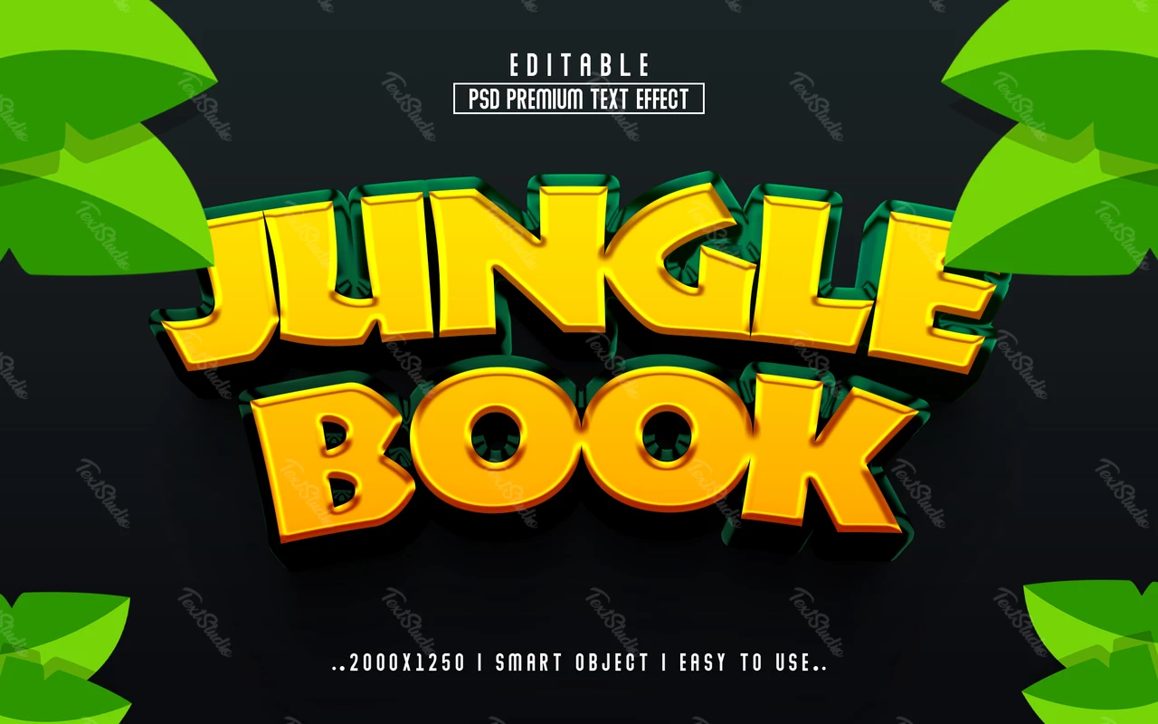Jungle Book 3D Text Effect
