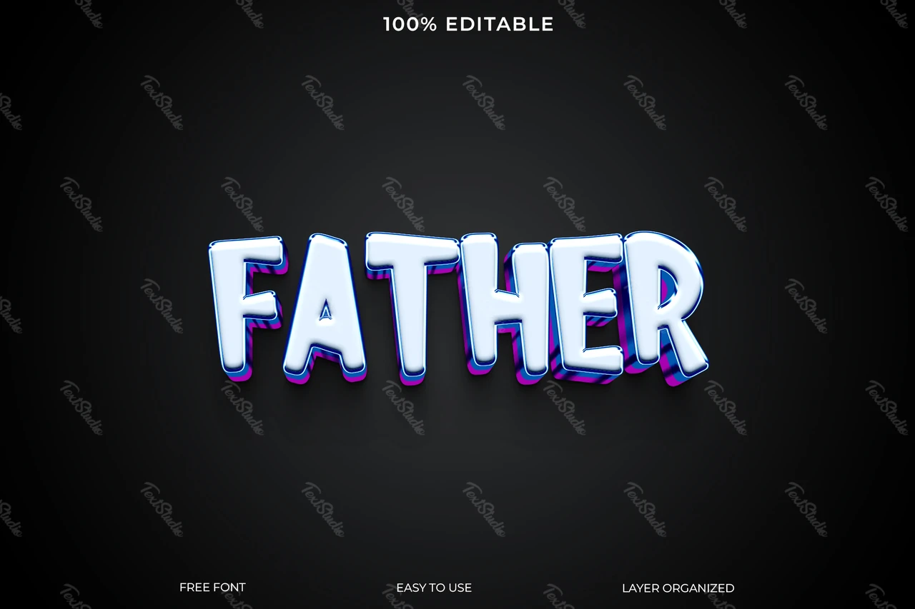 Father Text Style Effect