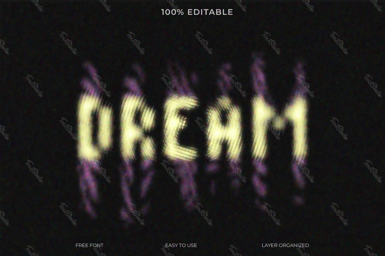 Efeito de texto no estilo da fonte Dream
