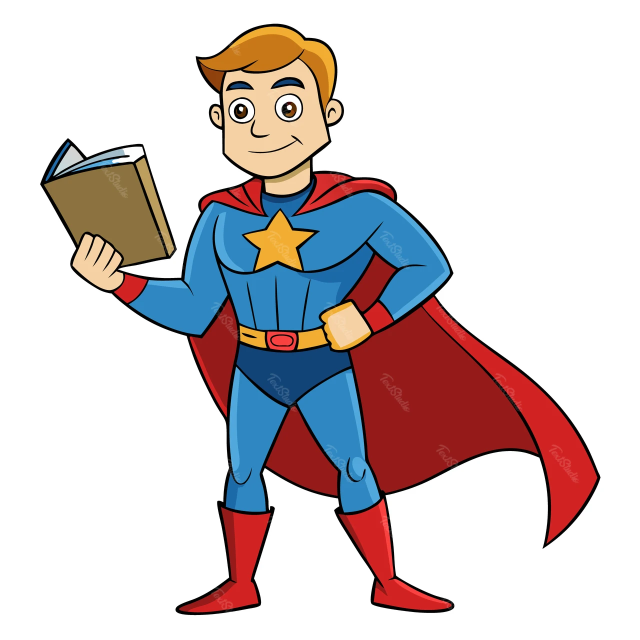 Cartoon Superhero Character Illustration