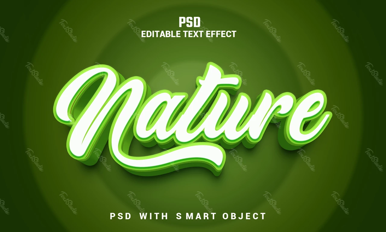 Efeito de texto de natureza
