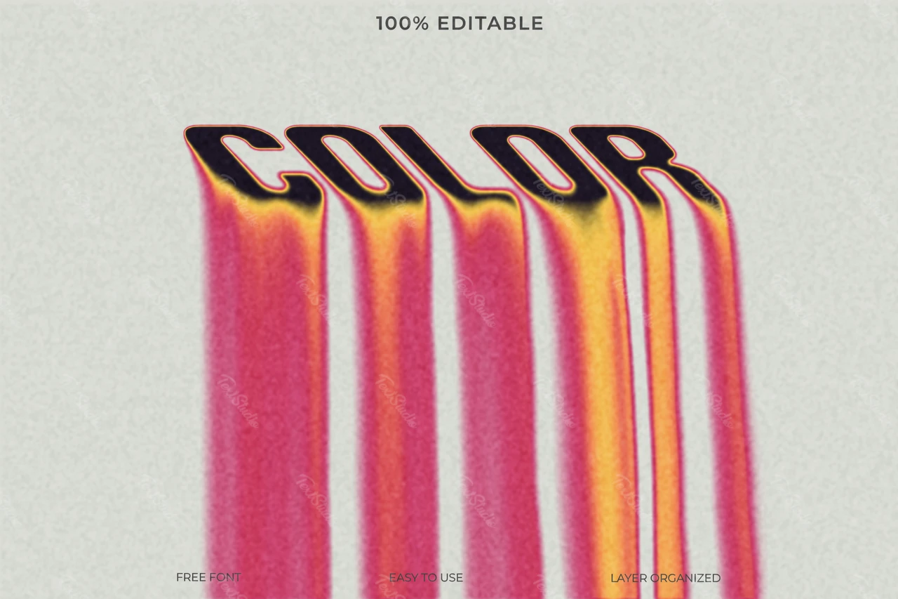 Color Dripping Text Style Effect