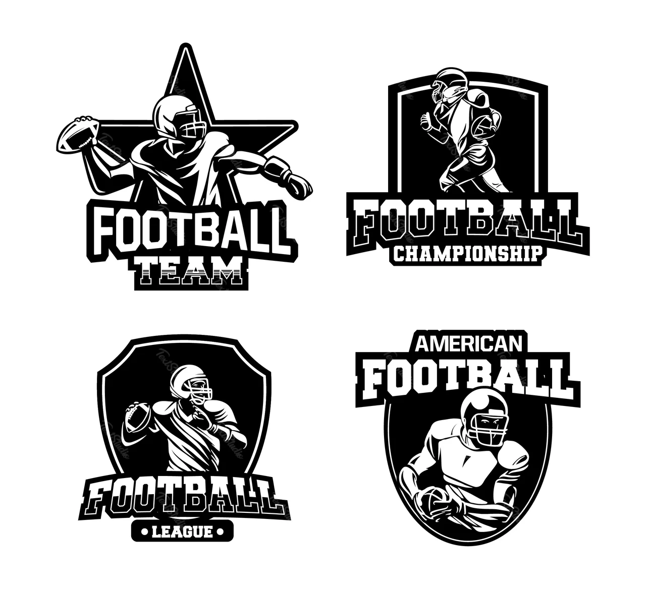 Vintage Football Logo Collection