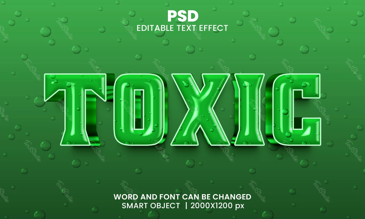 Effetto testo 3d tossico