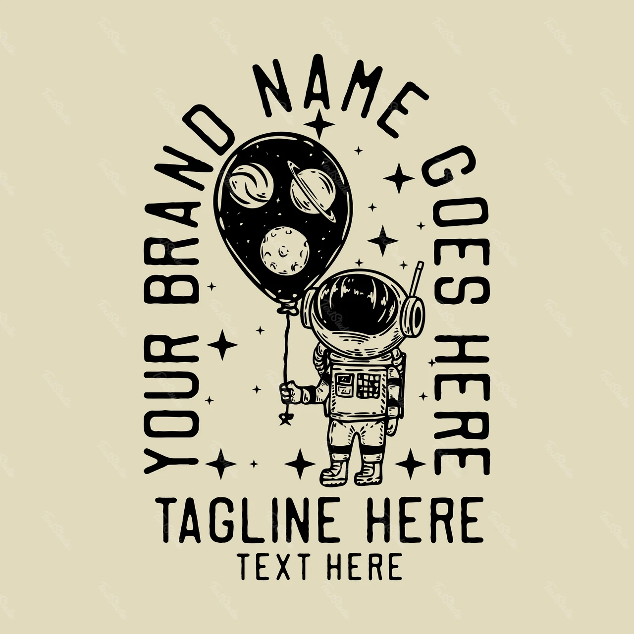 Vintage Astronaut Illustration Design