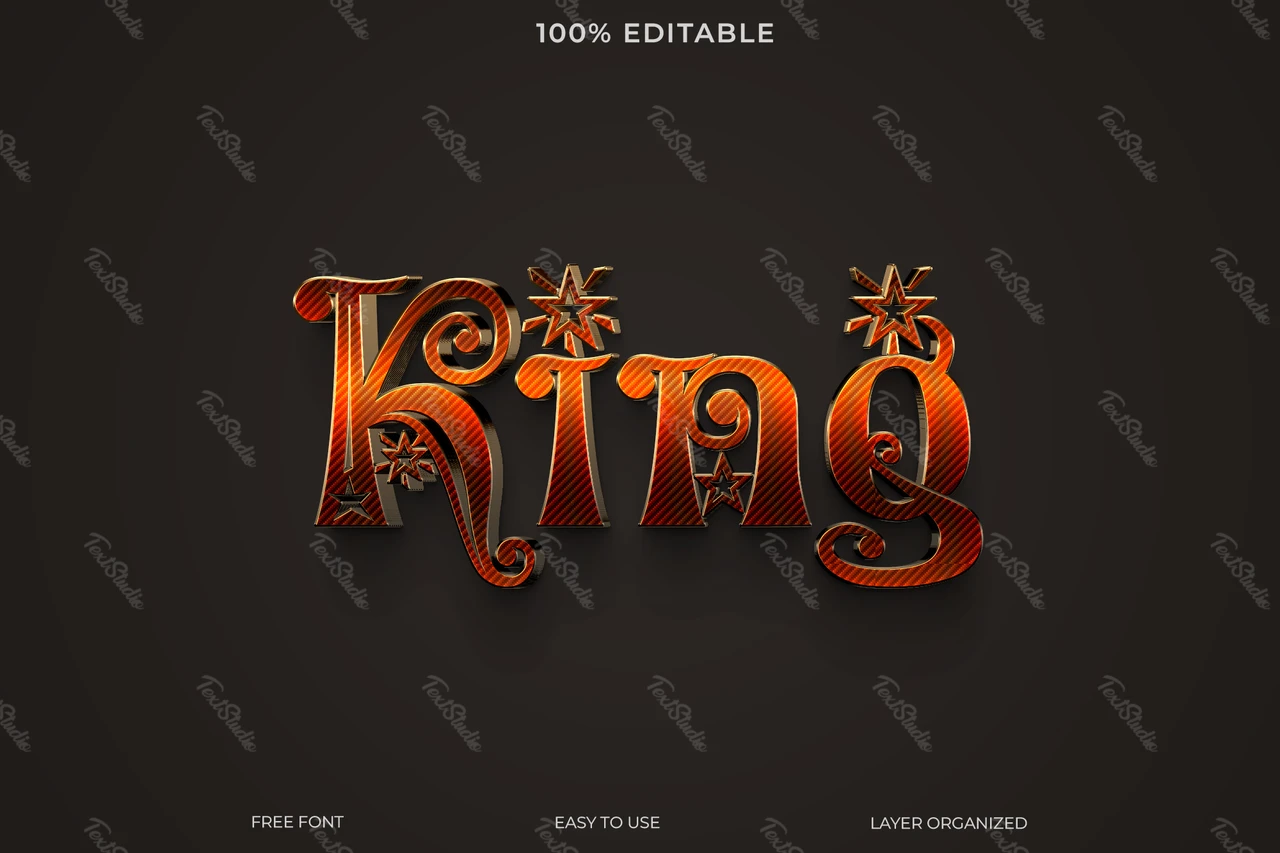Savannah King Text Style Effect
