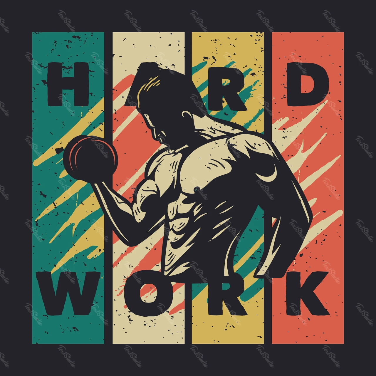 Vintage Fitness Motivation Poster