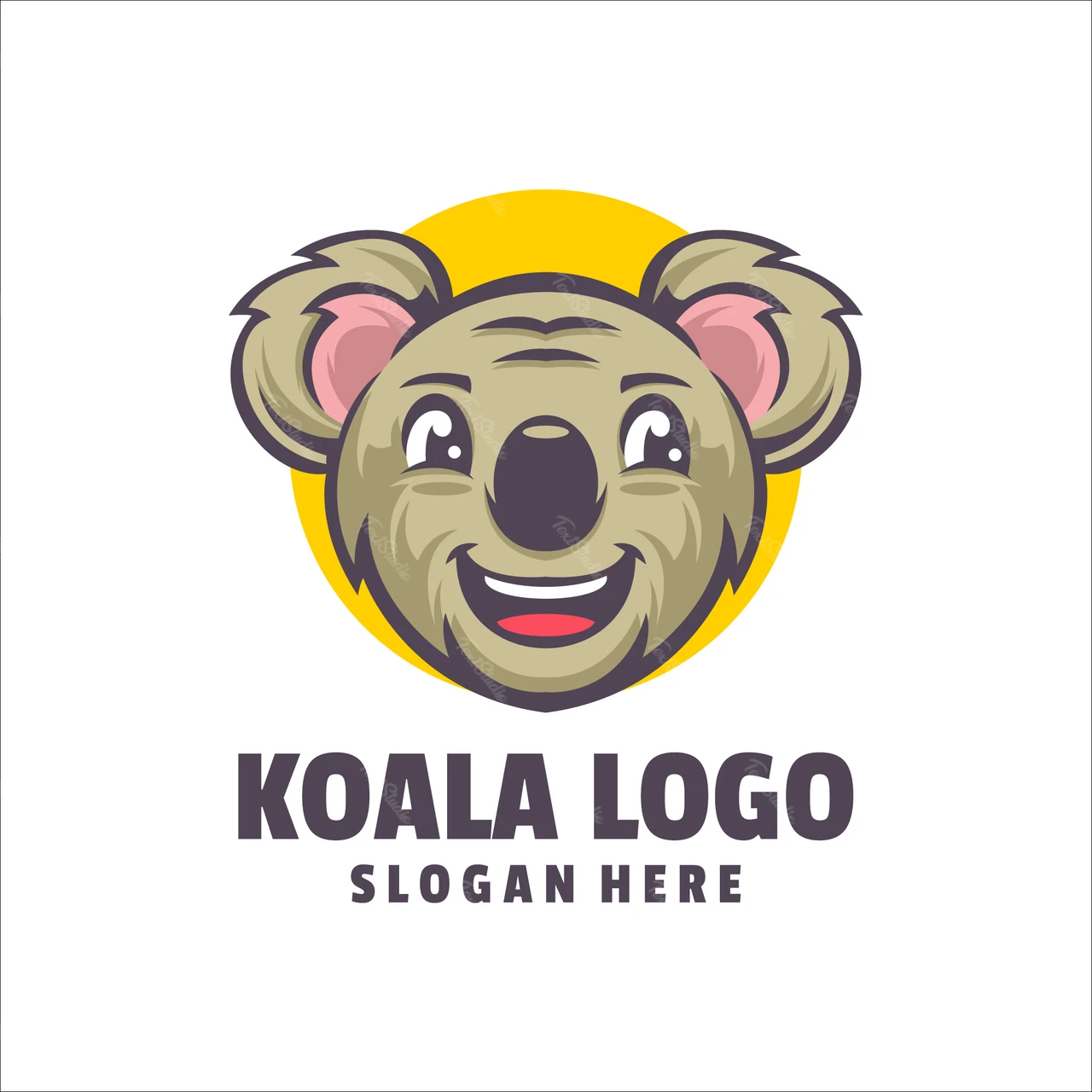 Logo in stile cartoon koala