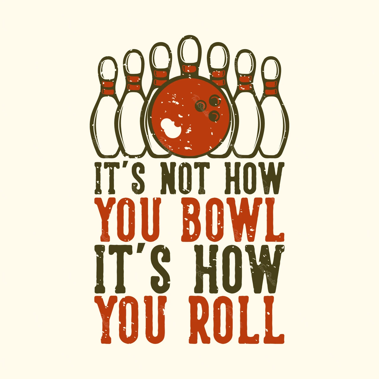 Illustratie bowlingcitaat