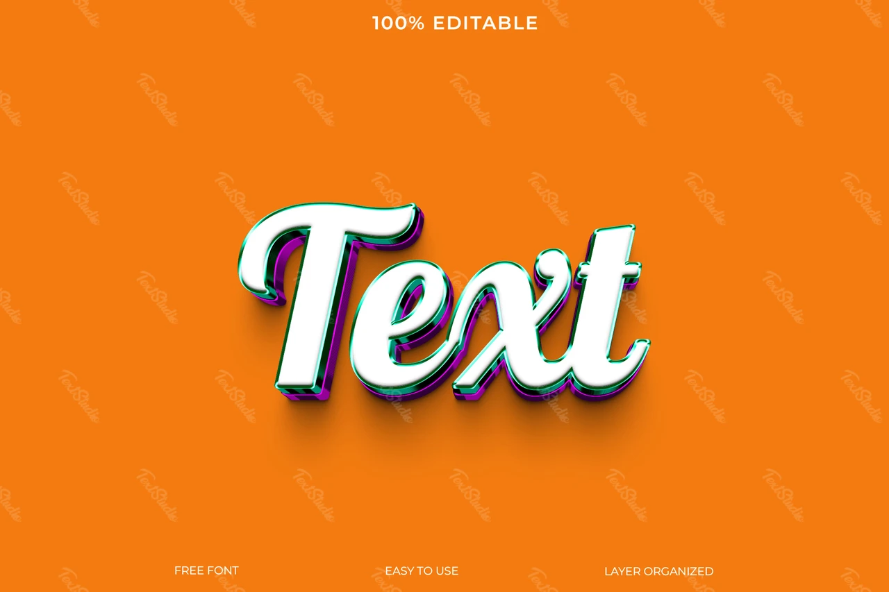 Chromatic White Text Style Effect