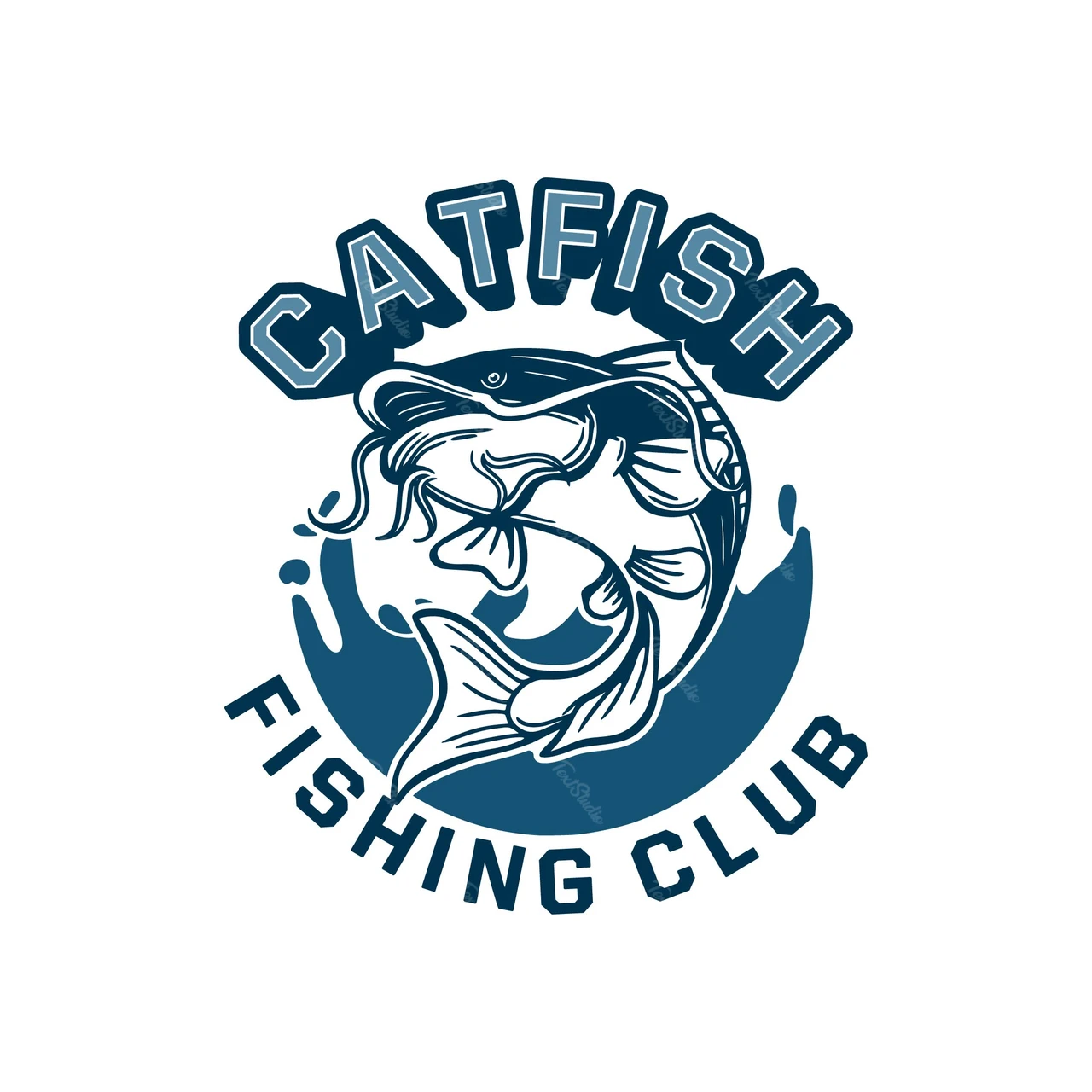 Insignia vintage para club de pesca