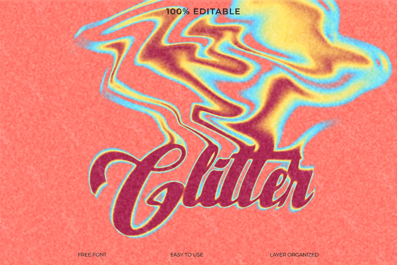 Glitter Wasps Thermal Vision Font Style Effect