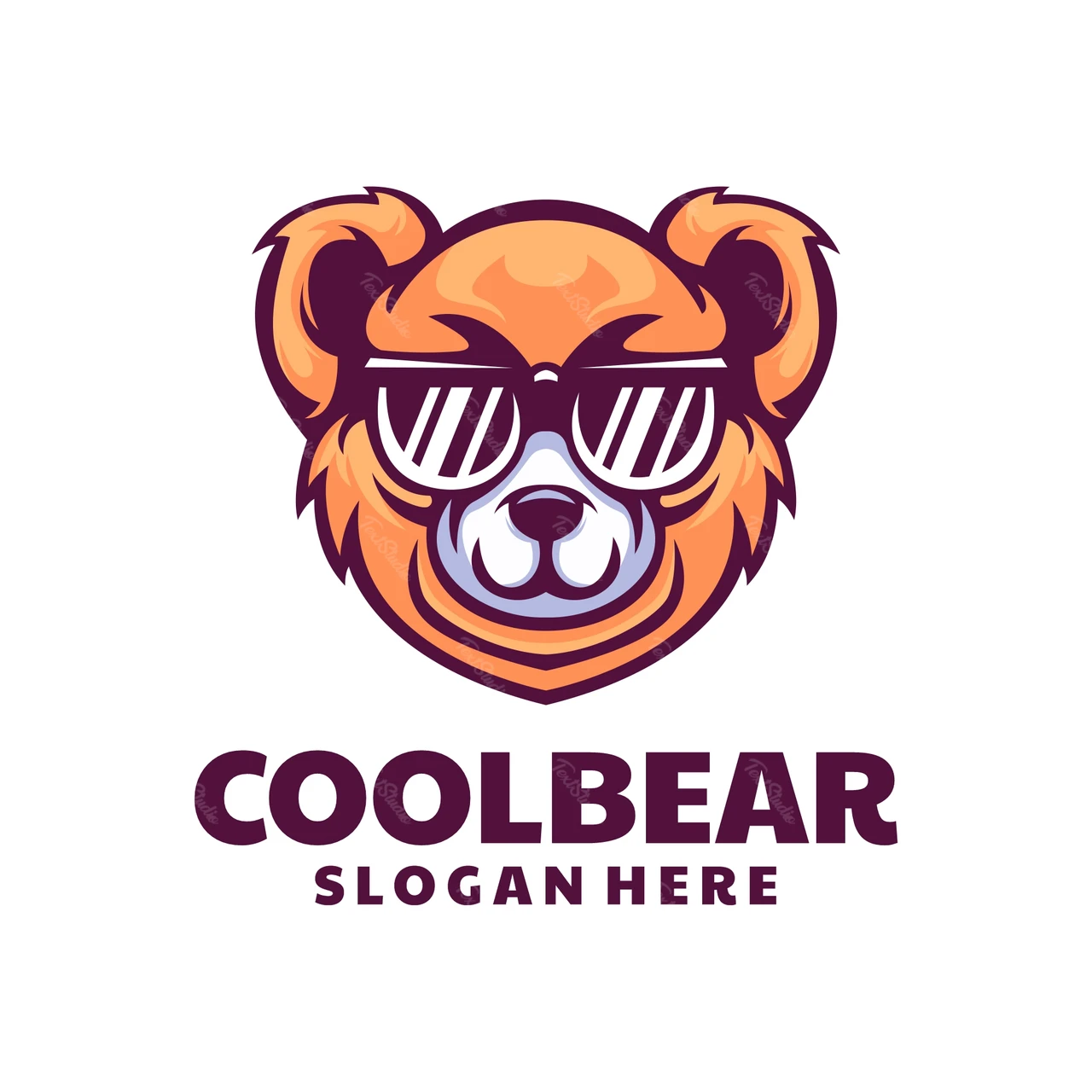 Mascot Logo with Playful Bear Character