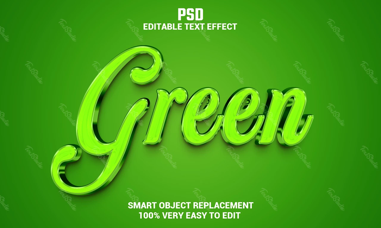 Efecto texto verde