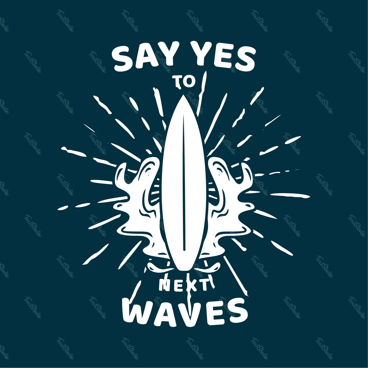 Ilustracja przedstawiająca surfing w stylu retro