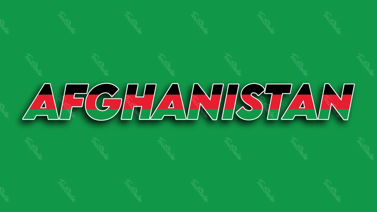 Afghanistan Text Effect