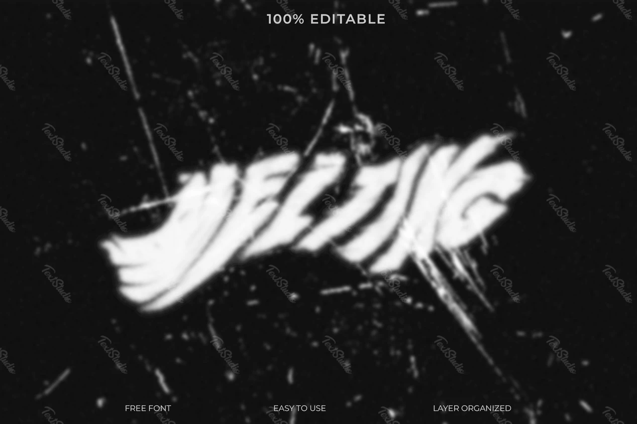 Melting Text Style Effect