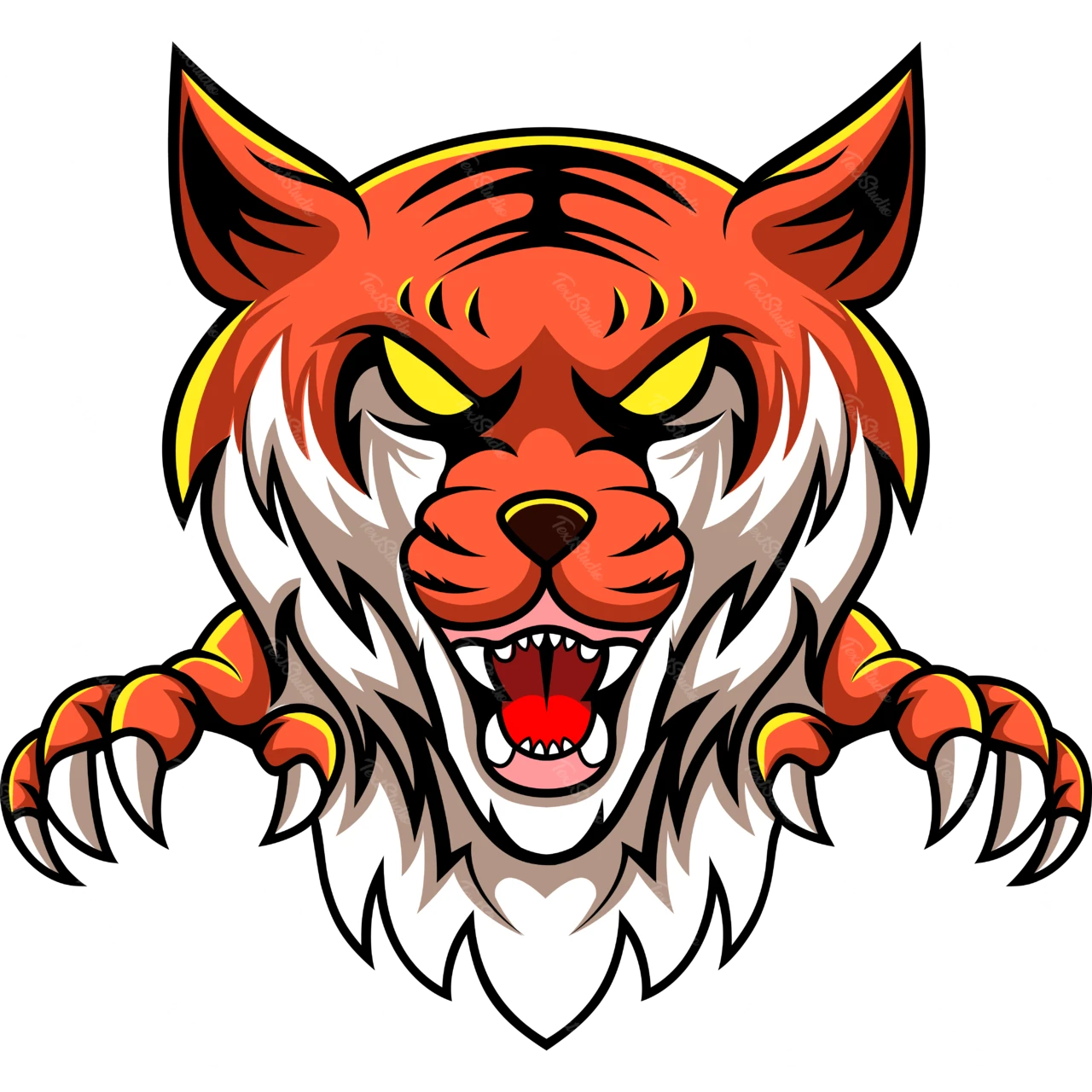 Fierce Tiger Mascot Illustration