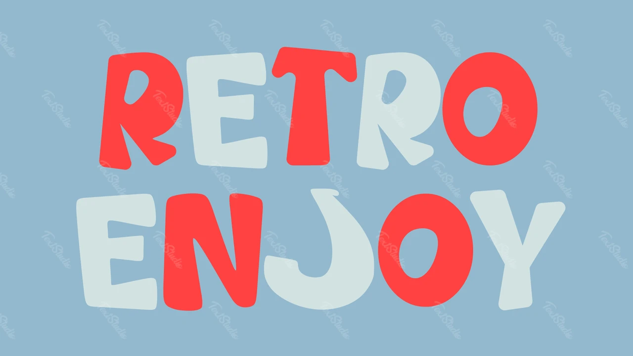 Efeito retrô de letras em duas cores