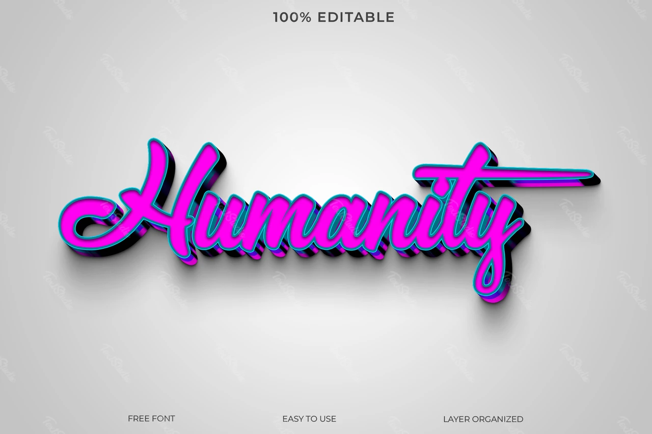 Humanity tekststijl effect