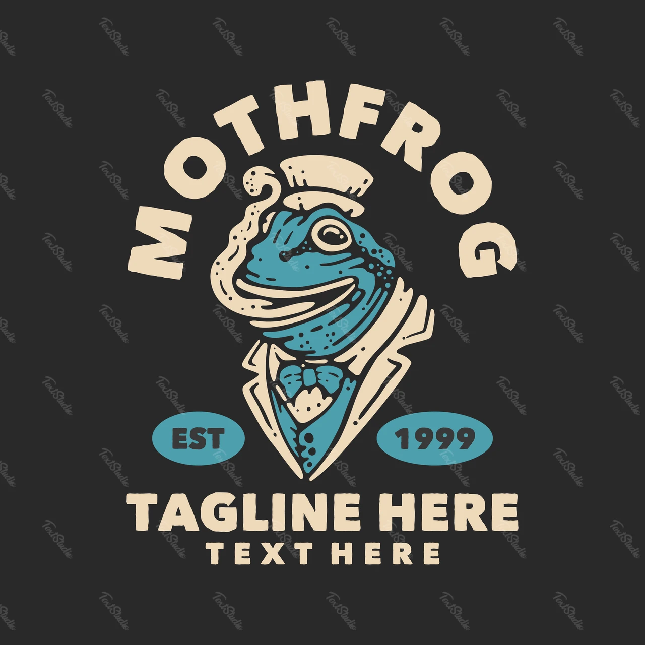 Vintage Mascot Illustration with Retro Style