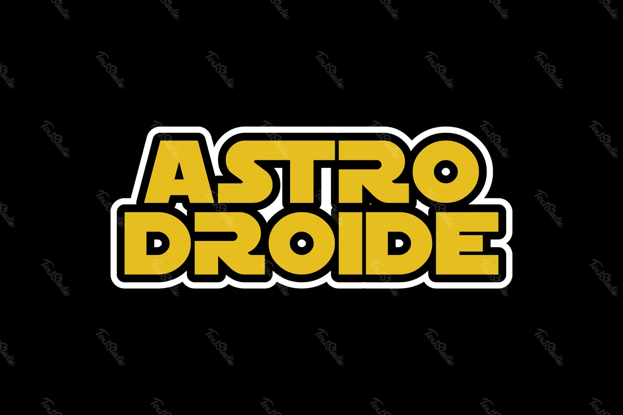 Astro droide teksteffect