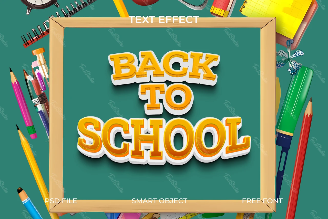 Playful Back to School Text Effect
