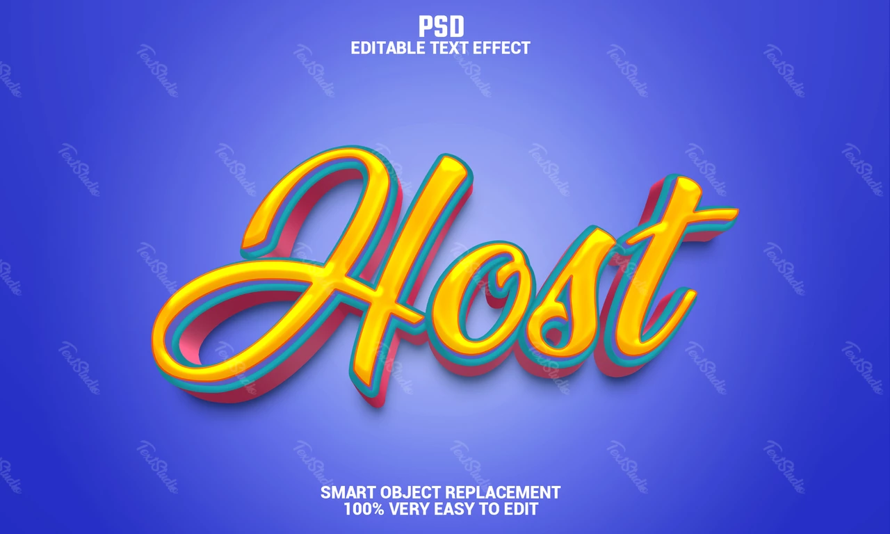 Host-Text-Effekt