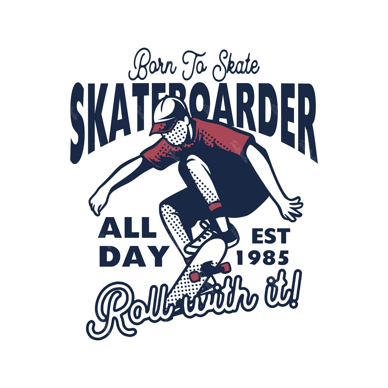 Grafisch ontwerp skateboarder