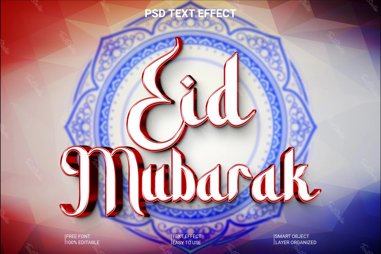 Eid Mubarak Mandala Font Style Effect