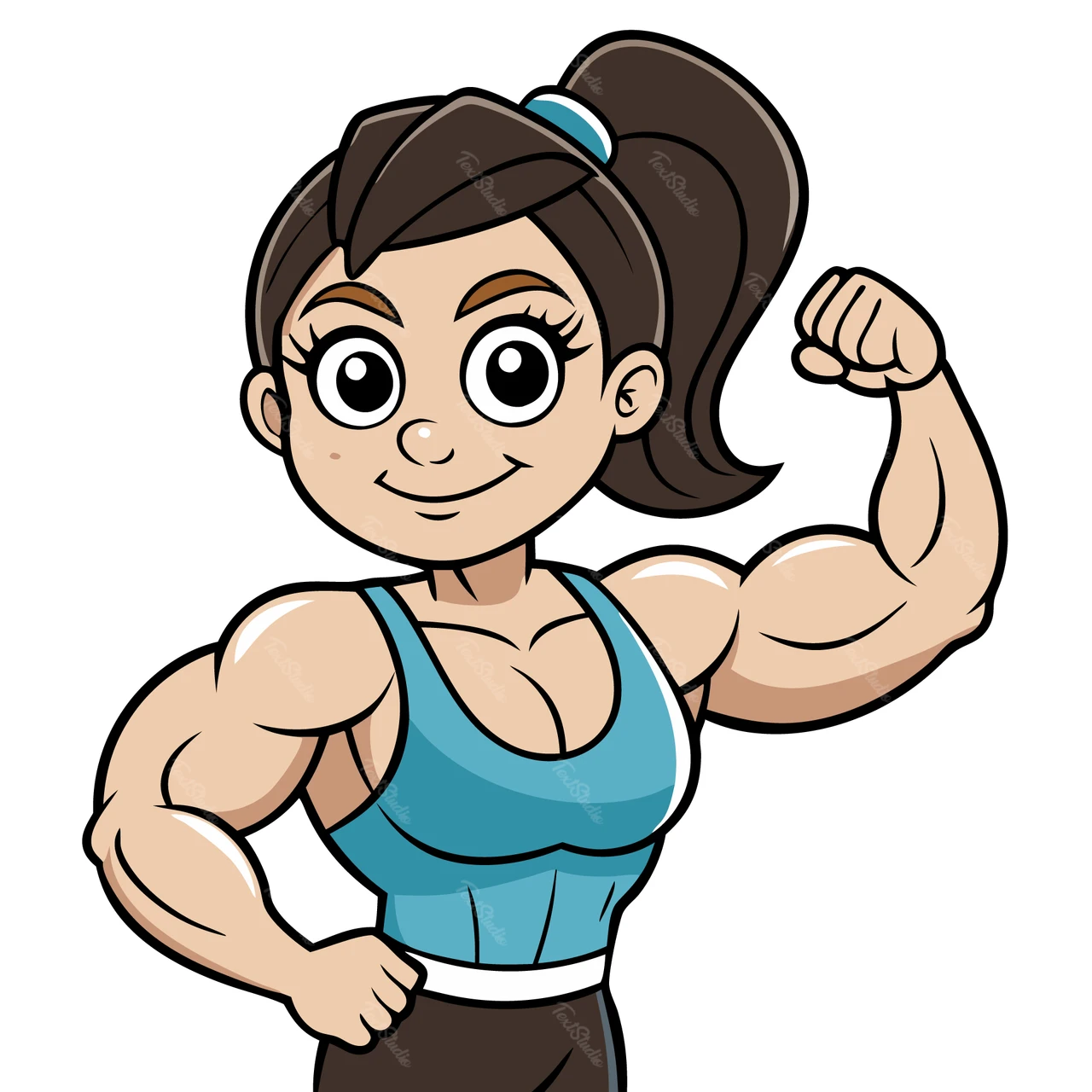 漫画風フィットネスキャラクターイラスト